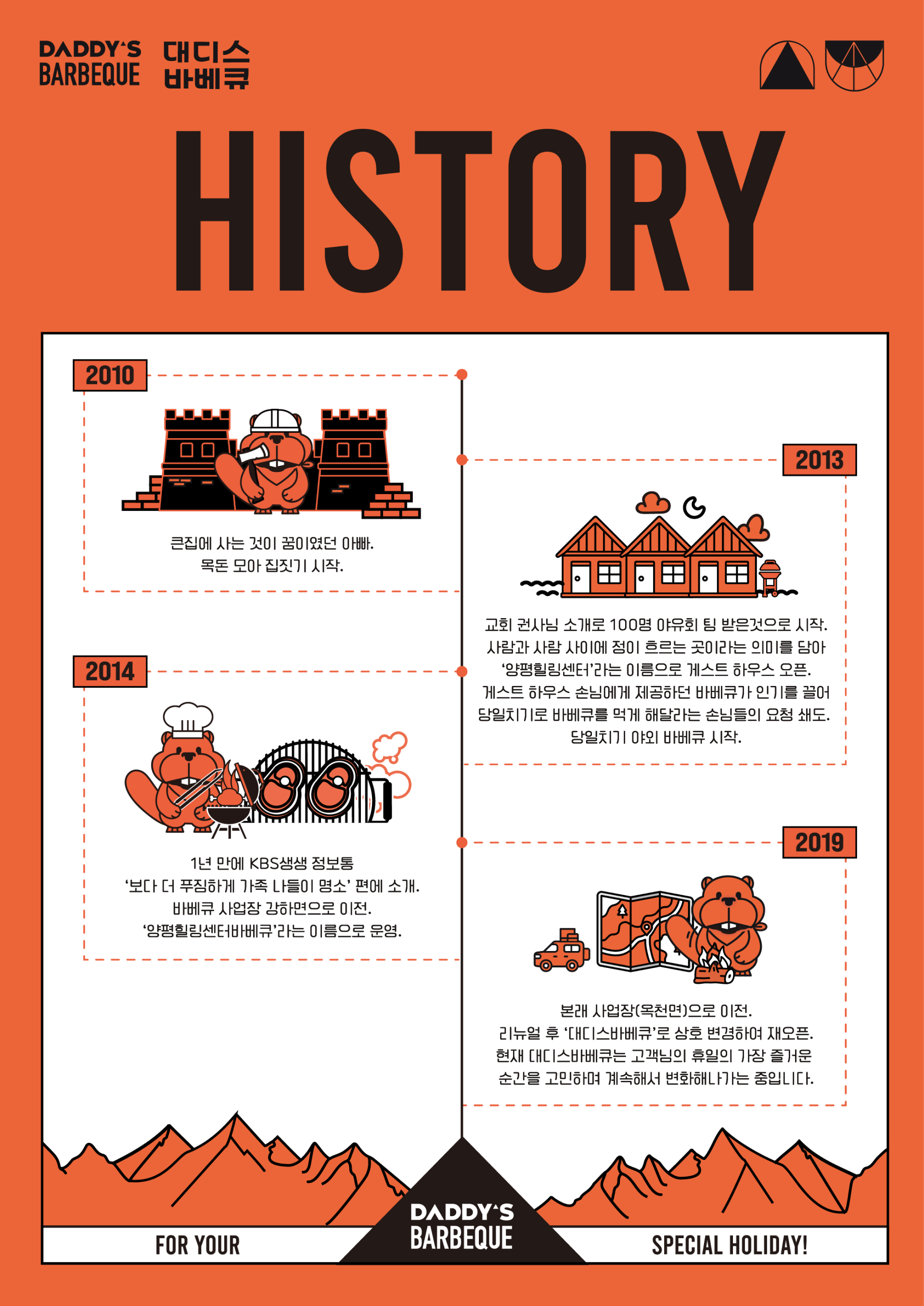 대디스 바베큐 브랜드 디자인