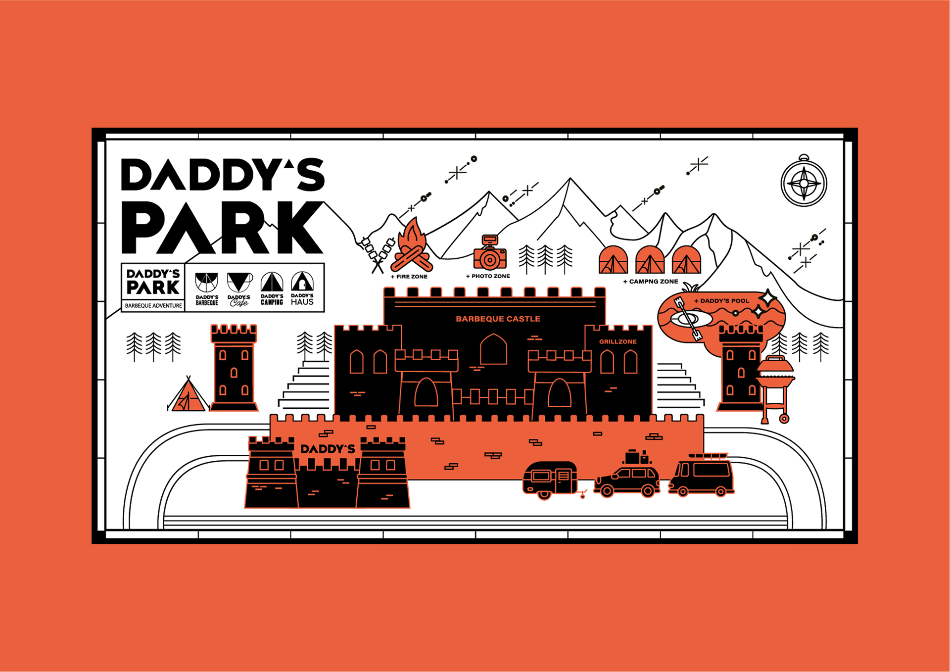 대디스 바베큐 브랜드 디자인