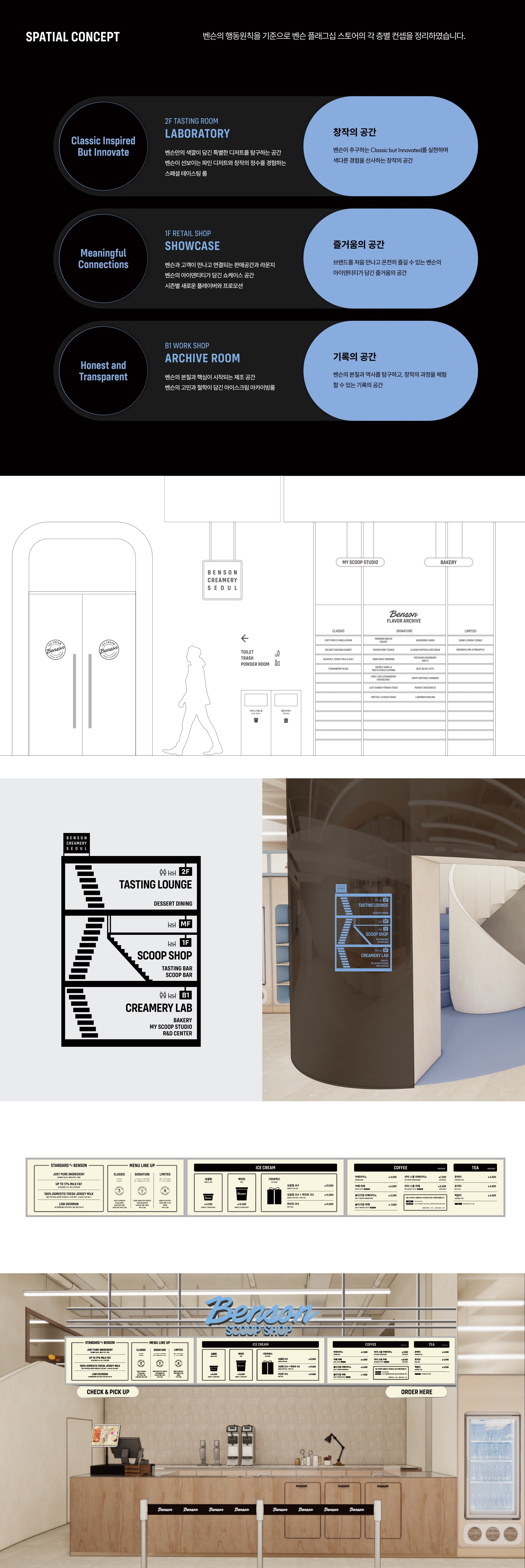 벤슨 아이스크림 브랜드 디자인