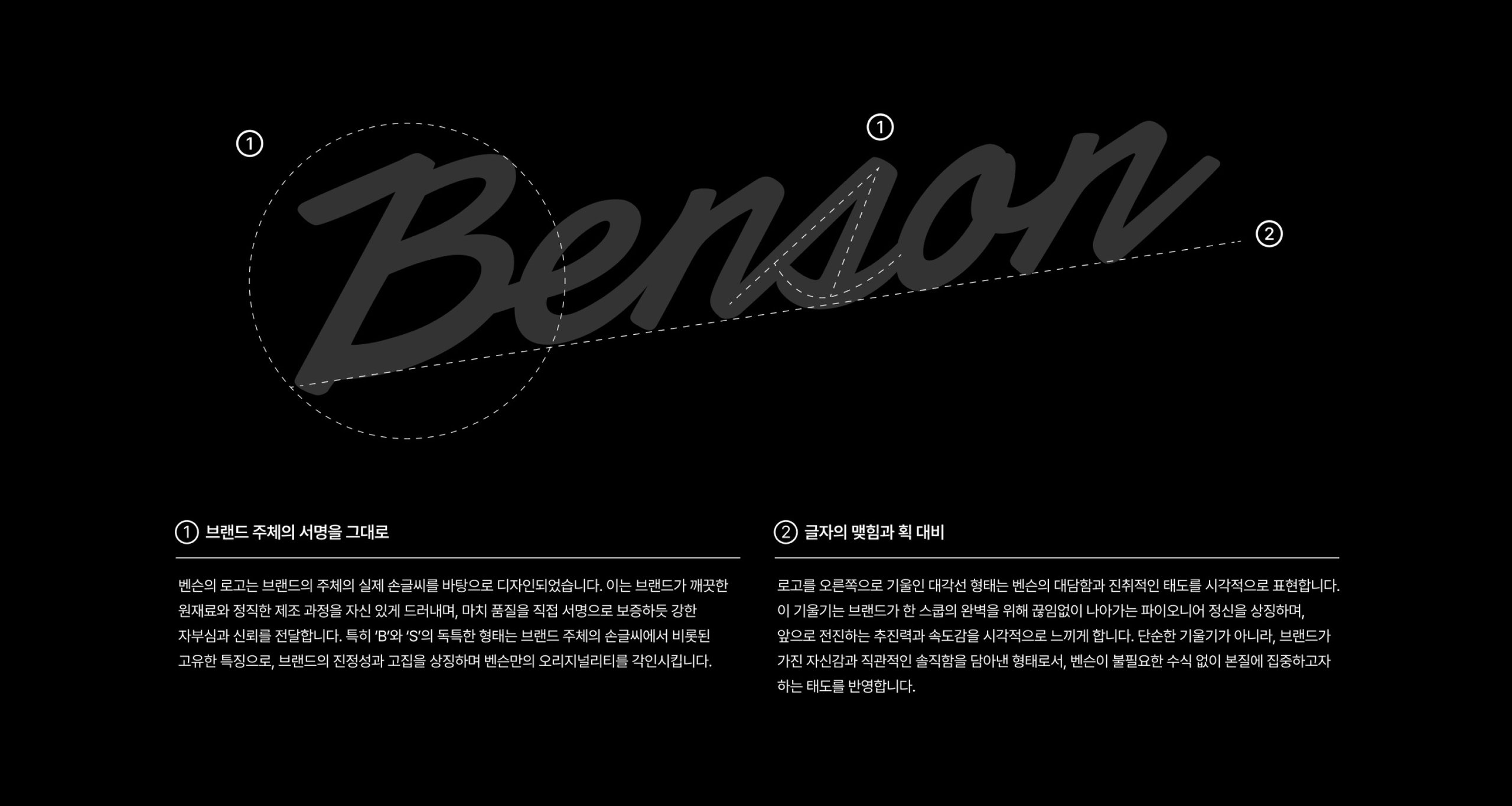 벤슨 아이스크림 브랜드 디자인