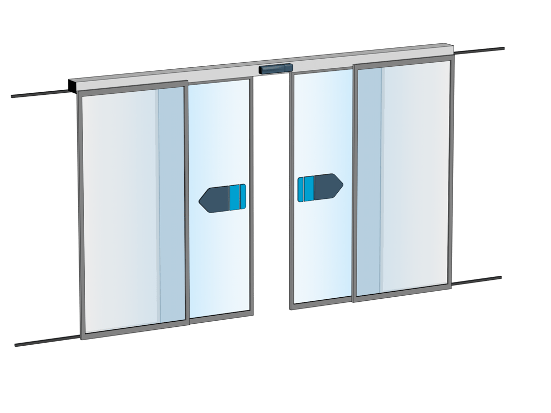 Bi-parting sliding door