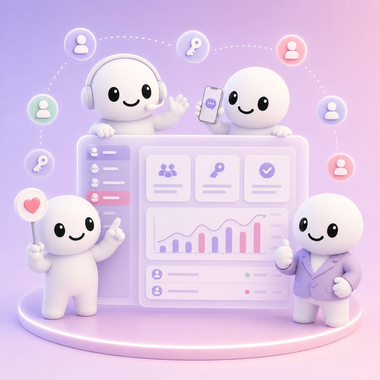 AI agents and team members collaborating through shared account access