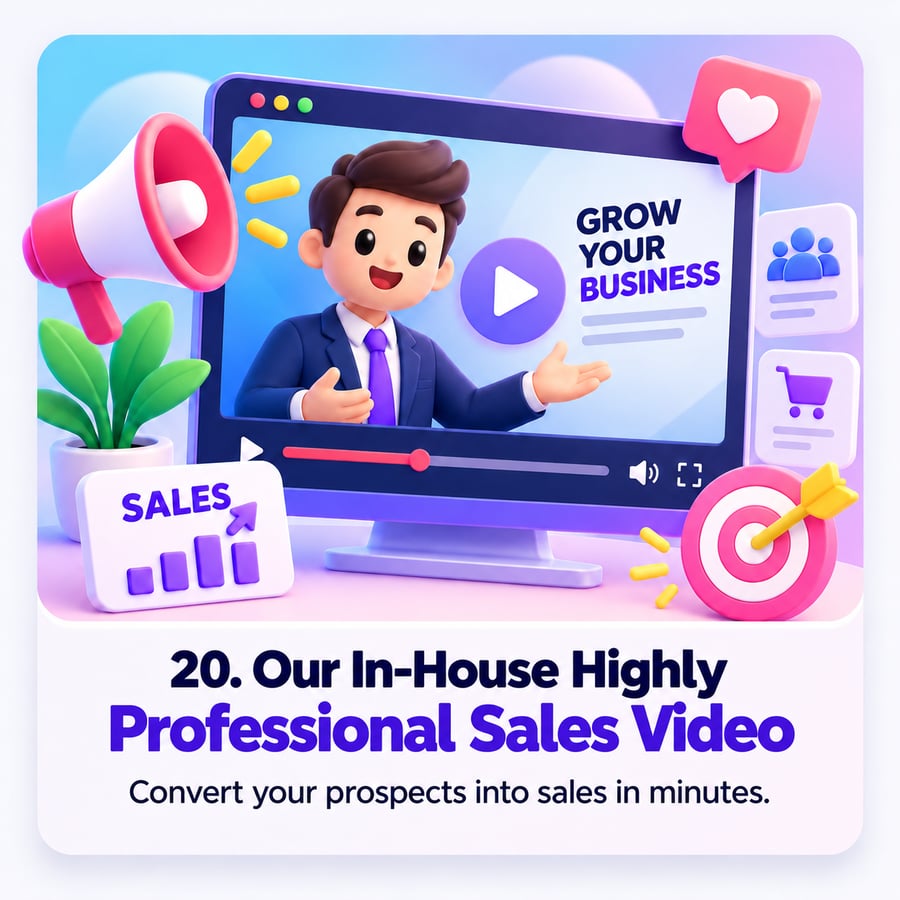 20 In-House Professional Sales Video