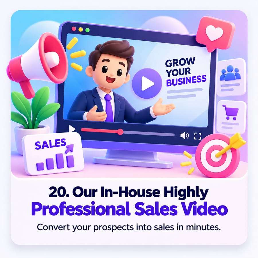 20 In-House Professional Sales Video