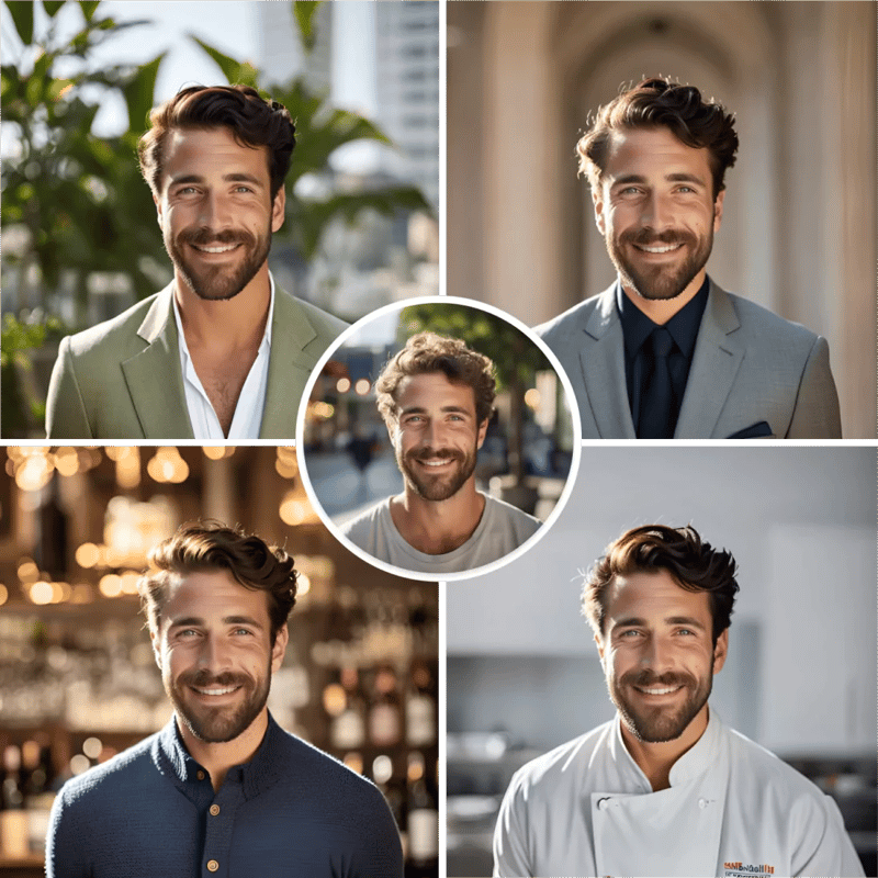 AI realistic professional photos showcase