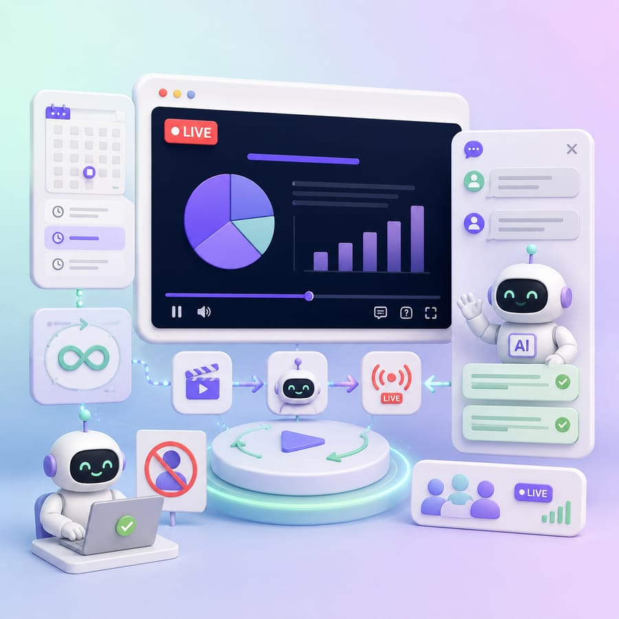 Automated live webinar system