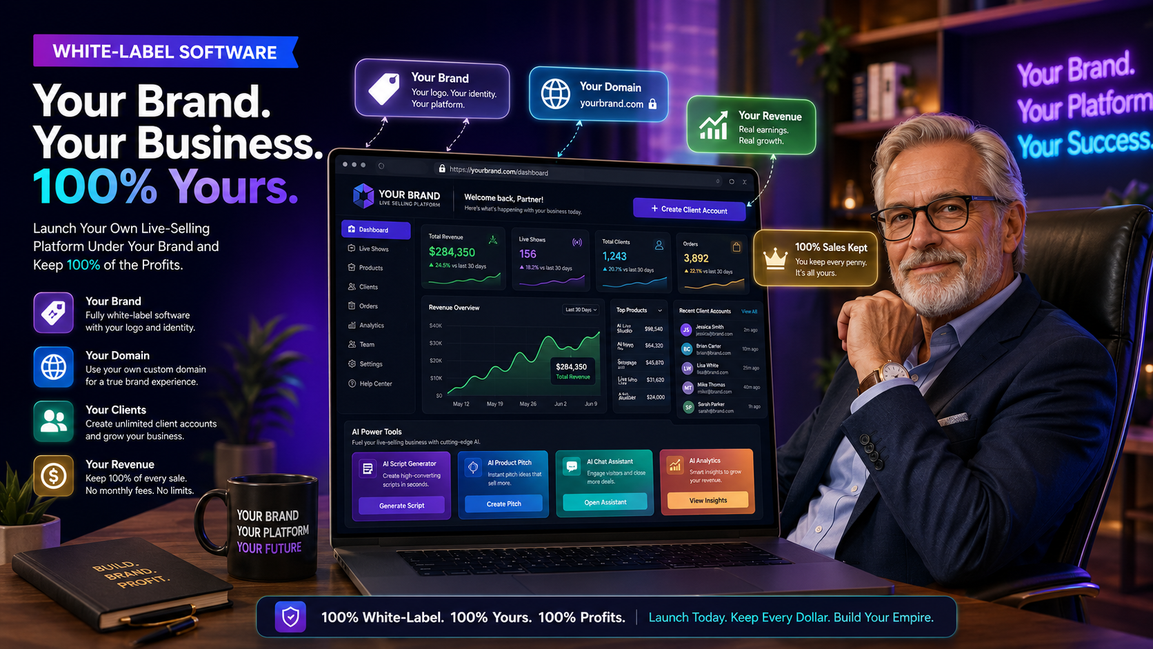 White-label ownership overview illustration