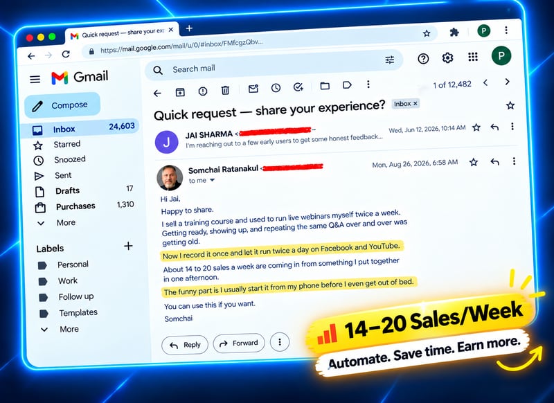 Beta user result showing 14 to 20 sales per week