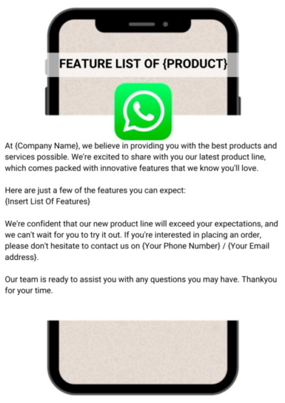 WhatsApp Sales Messages Sales Document