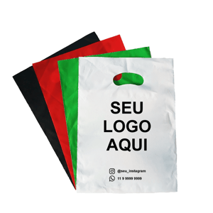 Sacola Personalizada Plástica 25x35 Alça Boca Palhaço