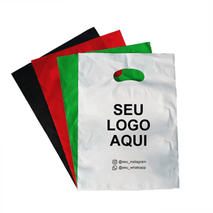 Sacola Personalizada Plástica 50x60 Alça Boca Palhaço
