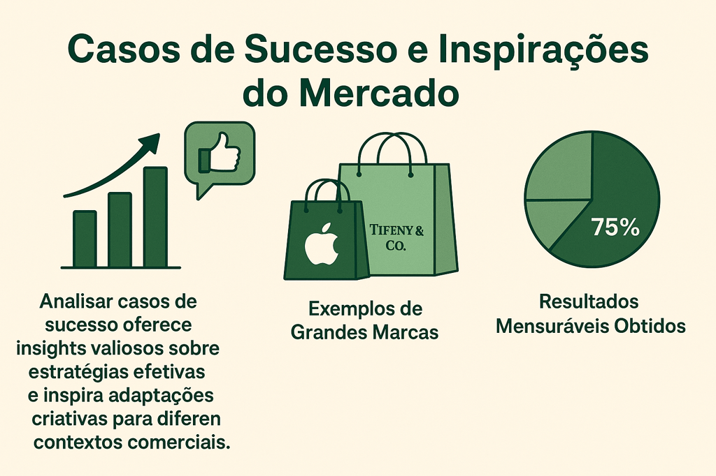 Infográfico mostra casos de sucesso no mercado com embalagens personalizadas, incluindo exemplos de grandes marcas e resultados mensuráveis em gráfico