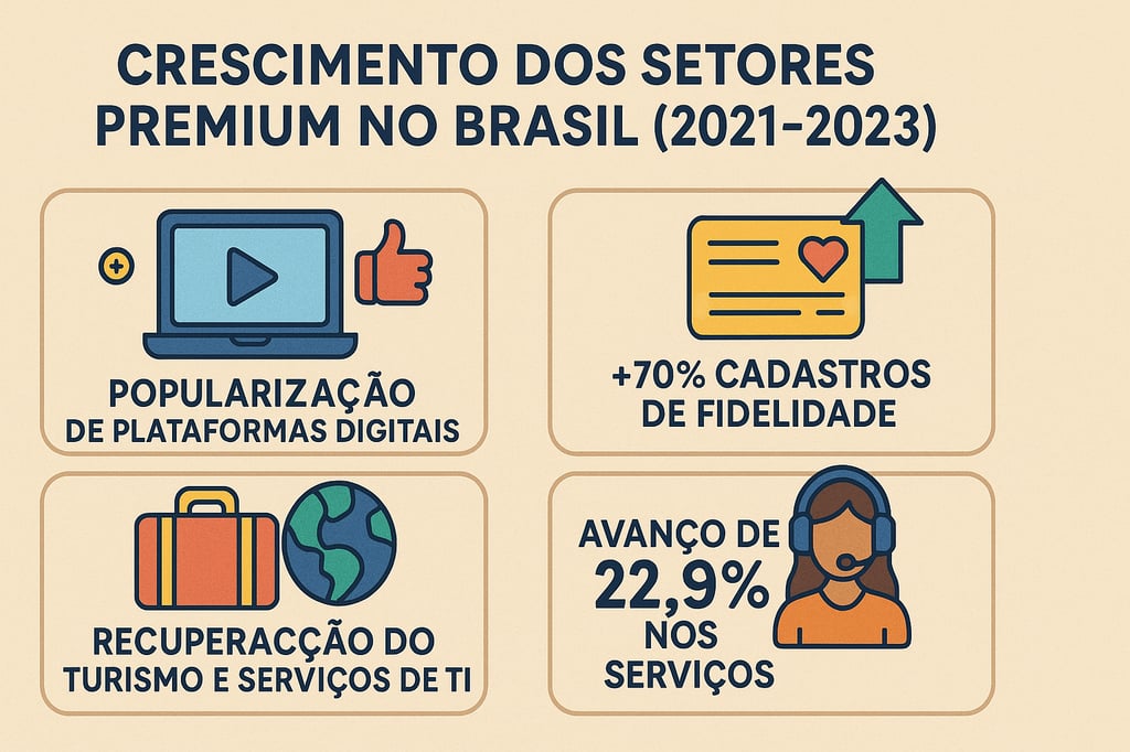 crescimento setores premium brasil