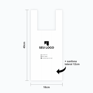 Sacola Personalizada Plástica 30x40 Alça Camiseta