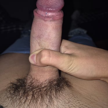 A juicy, thick cock with hairy pubes, 13cm of pure pleasure, available in this nice pic.