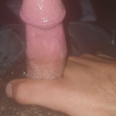 This juicy white cock pic features a thick, veiny dick with a hairy bush.