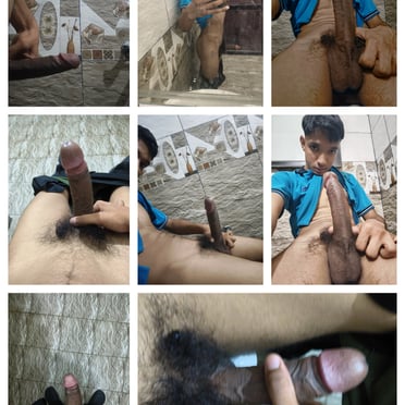 This black dick pic shows a thick, veiny cock with dark pubic hair.