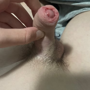 Thick, hairy, and juicy uncut cock pics with prominent balls.