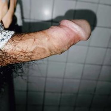 A hairy, thick white cock and balls.