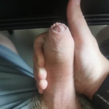 A beautiful, juicy cock with a thick, hairy bush, amazing pic.