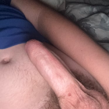 Beautifully veiny and thick cock pic of a hairy dude.