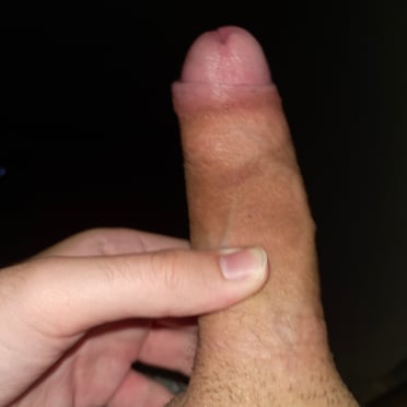 Thick and veiny cock pic with hairy balls.
