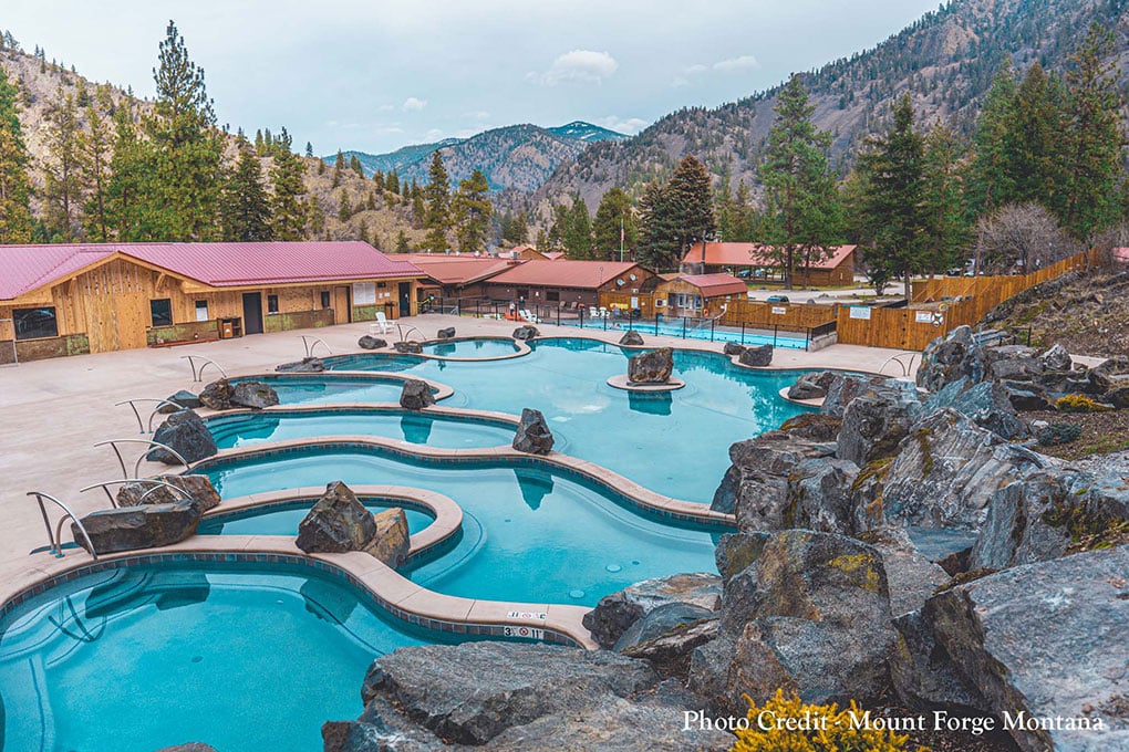 The Layout of Quinns Hot springs including buildings