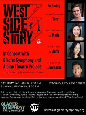 Glacier Symphony and Alpine Theatre Project “Gang Up” to Present West Side Story in Concert