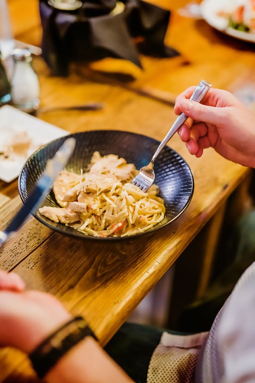 Chicken and noodle meal