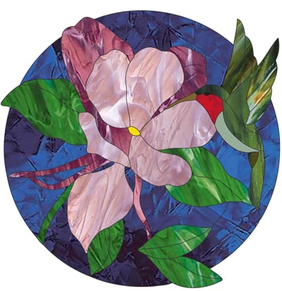 Columbine Flower with humming bird