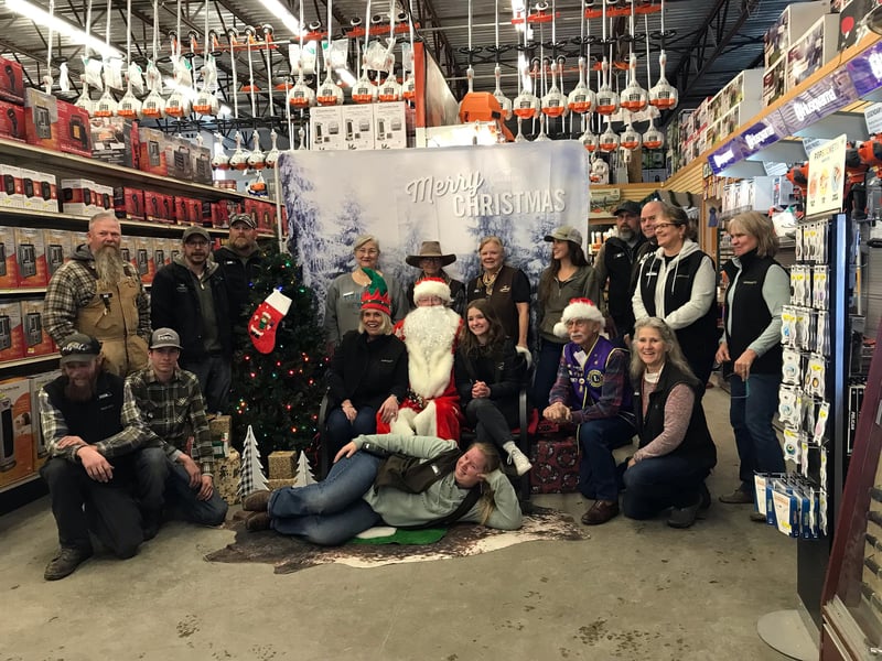Lions Club photos with Santa