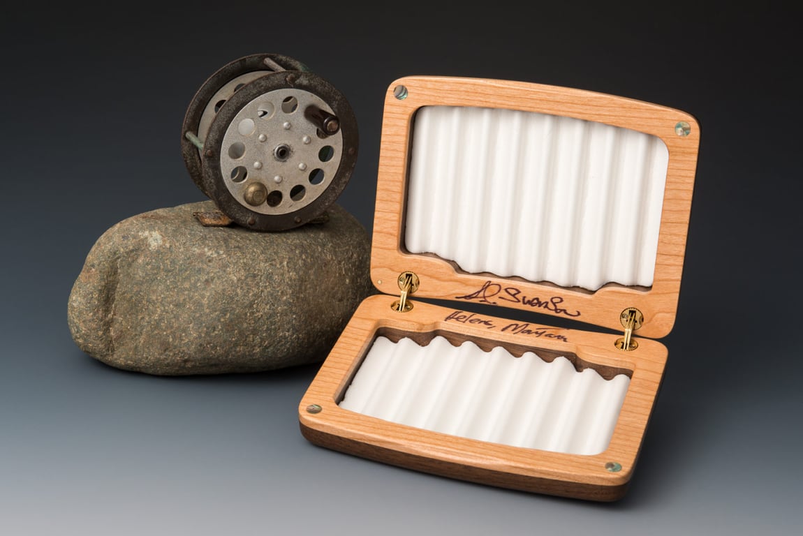 Trout Walnut, Cherry, Tiger Maple Open