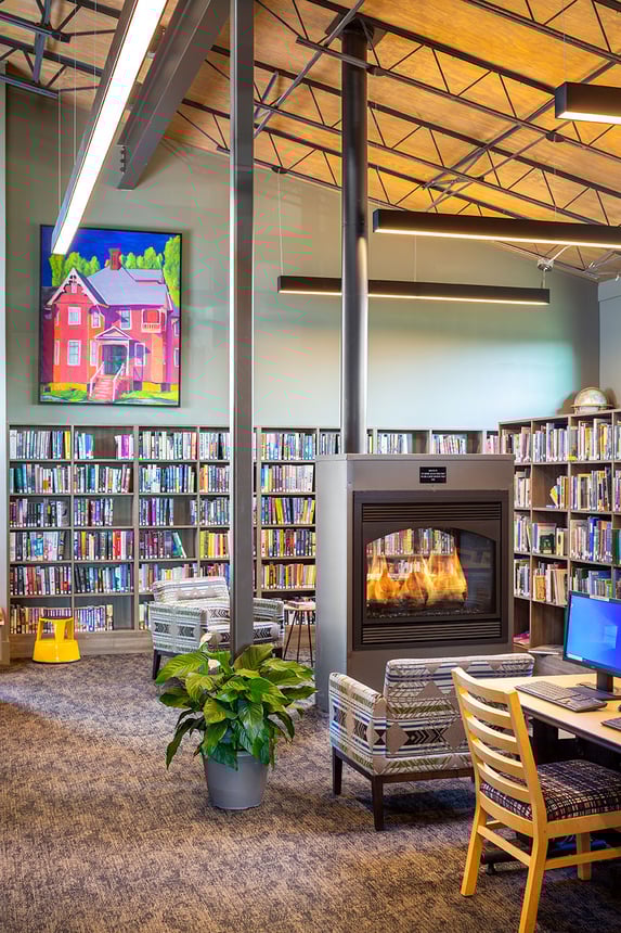 White Sulpher Springs Library - Fireplace