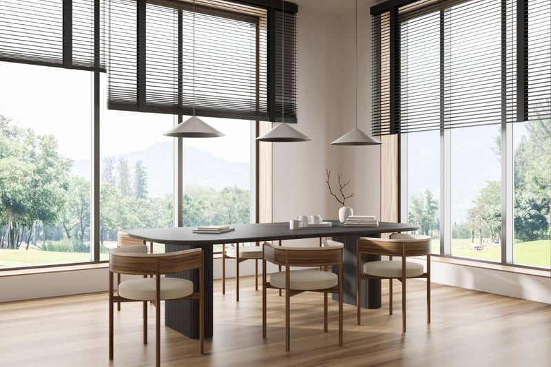 Window blinds in a home near Helena, MT