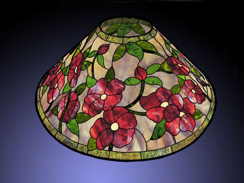 16" FLORAL SHADE to fit ODYESSY T1461 (poppy cone)