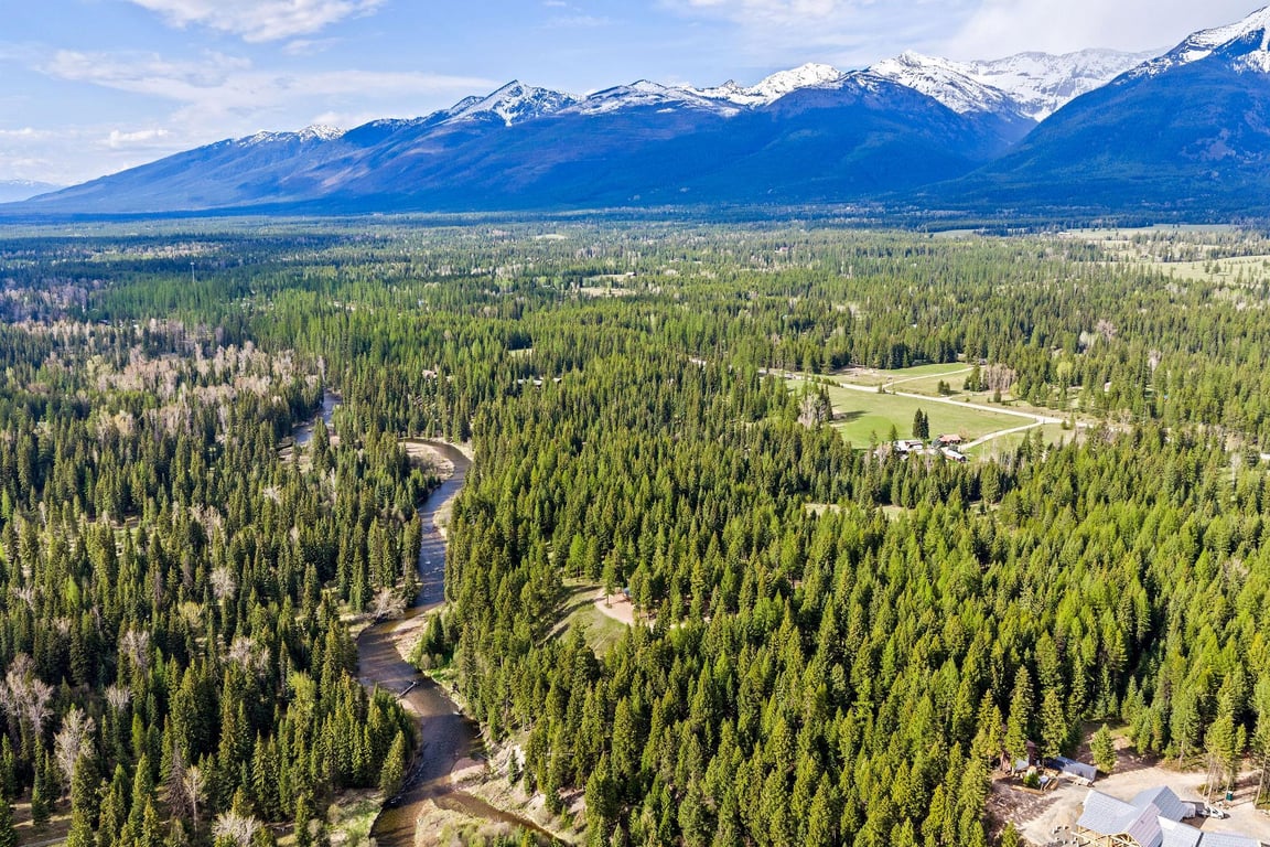Overhead view of the valley and Highway 83