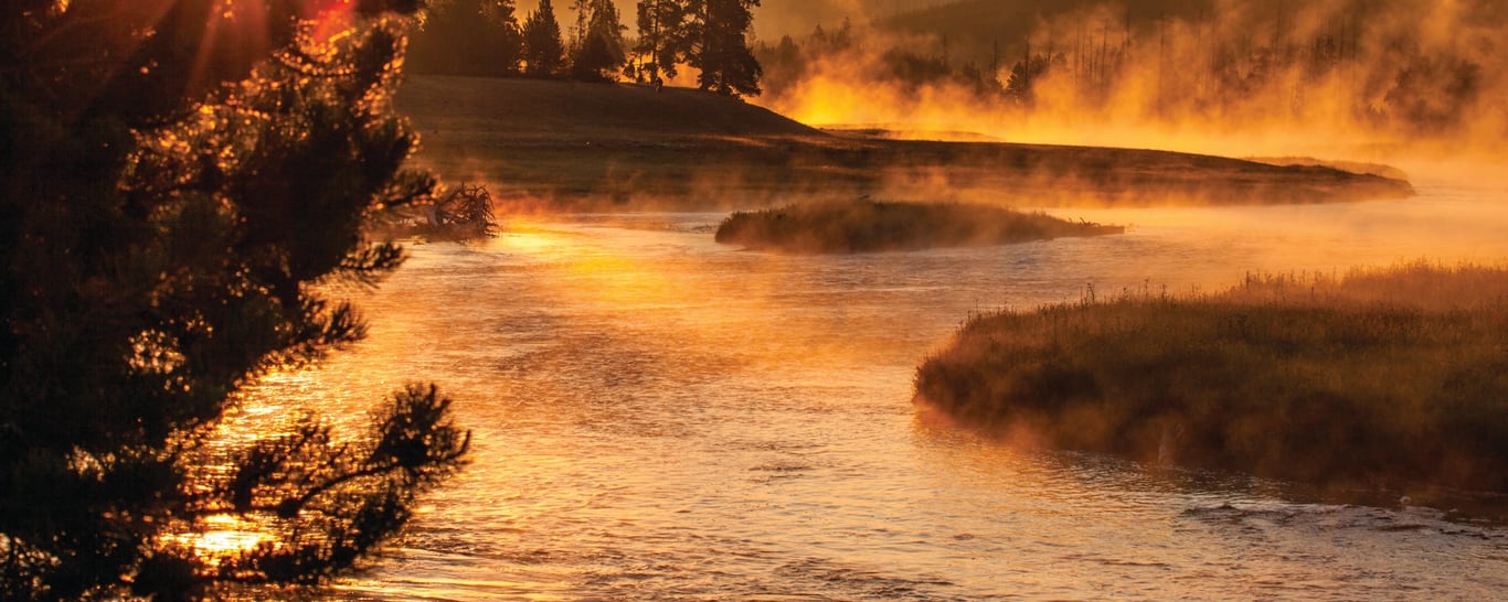Clearwater river at dawn