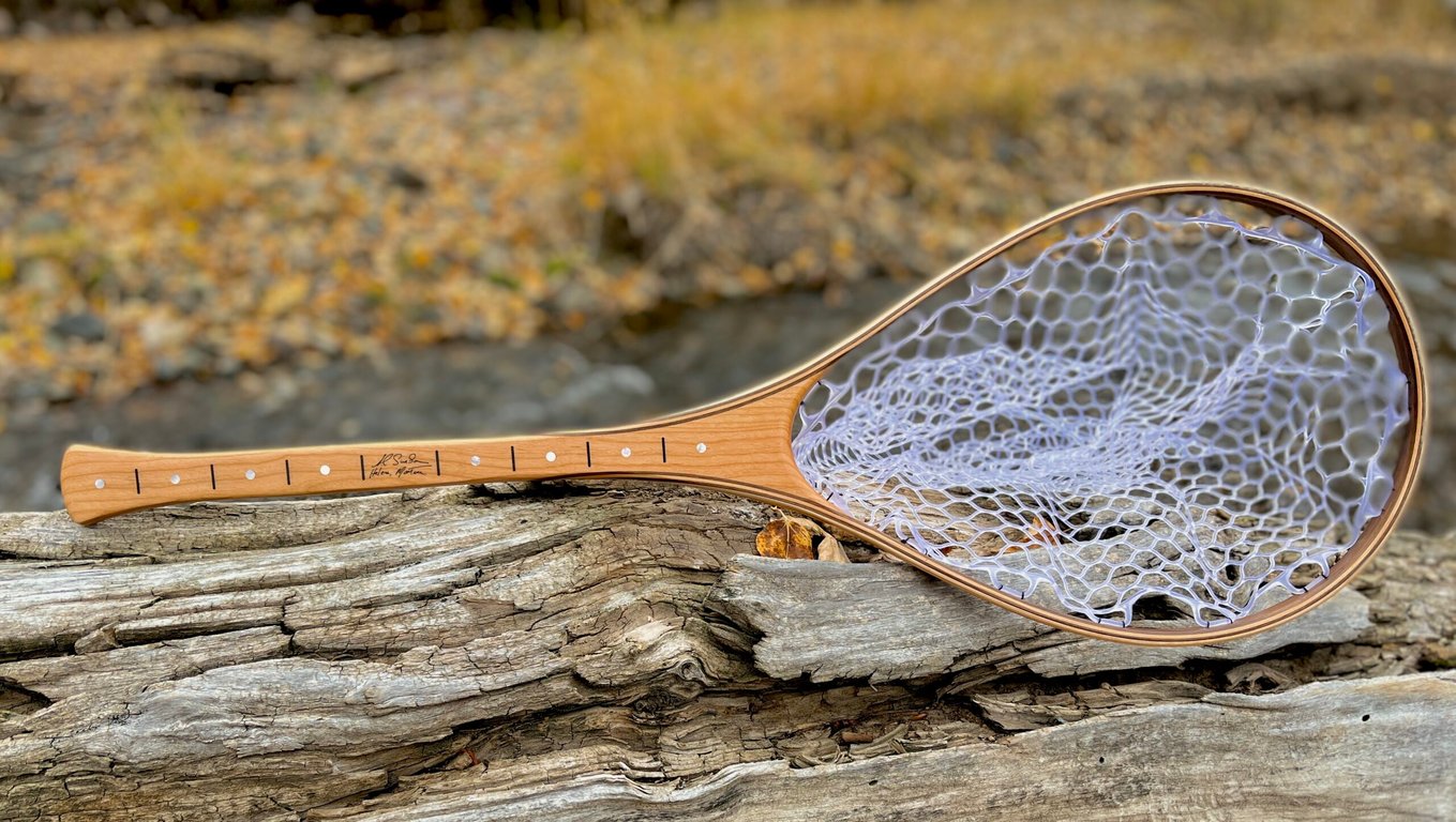 Cherry net handle detail