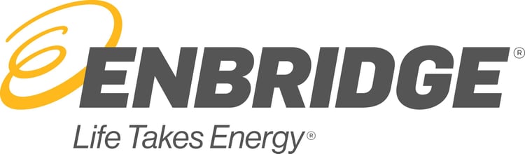Enbridge Colour Logo with tagline - Grey and Yellow