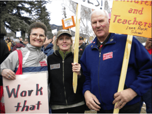 Karin and Wayne Stanford at Work That Matters rally