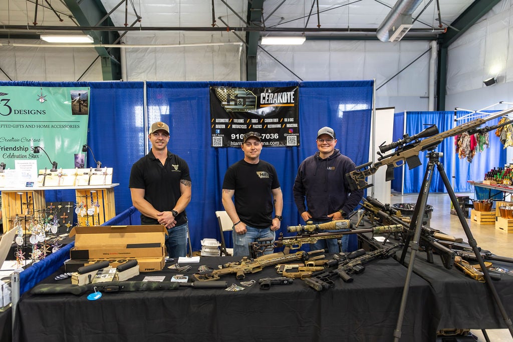 Overhead view of demonstration area