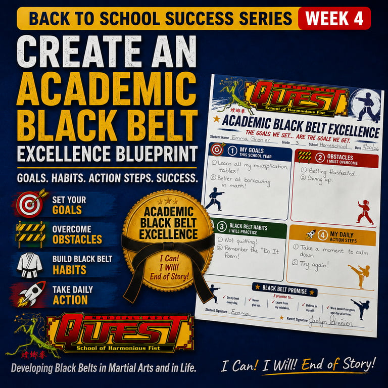 Create an Academic Black Belt Excellence Blueprint: Helping Kids Turn Goals Into Action