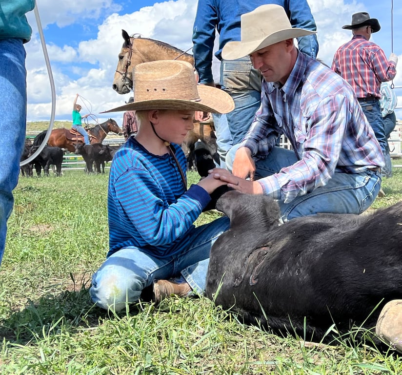 Ty Linger with supporters
