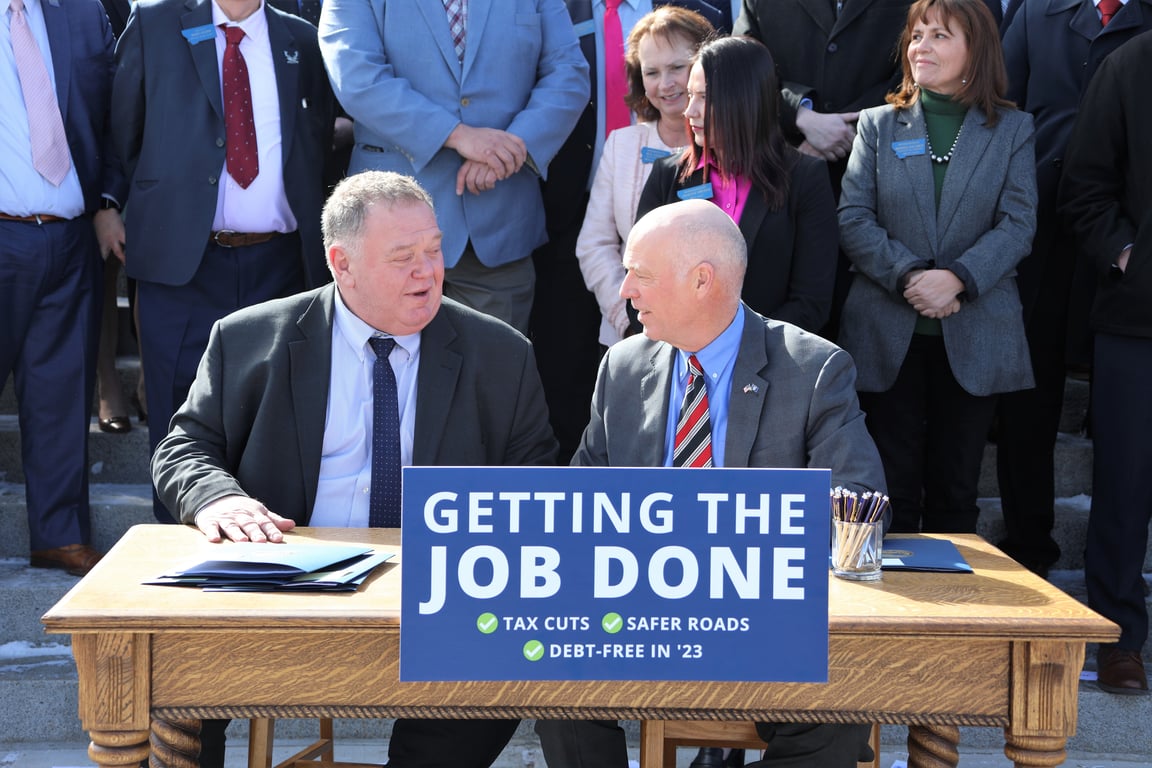 Llew Jones with supporters