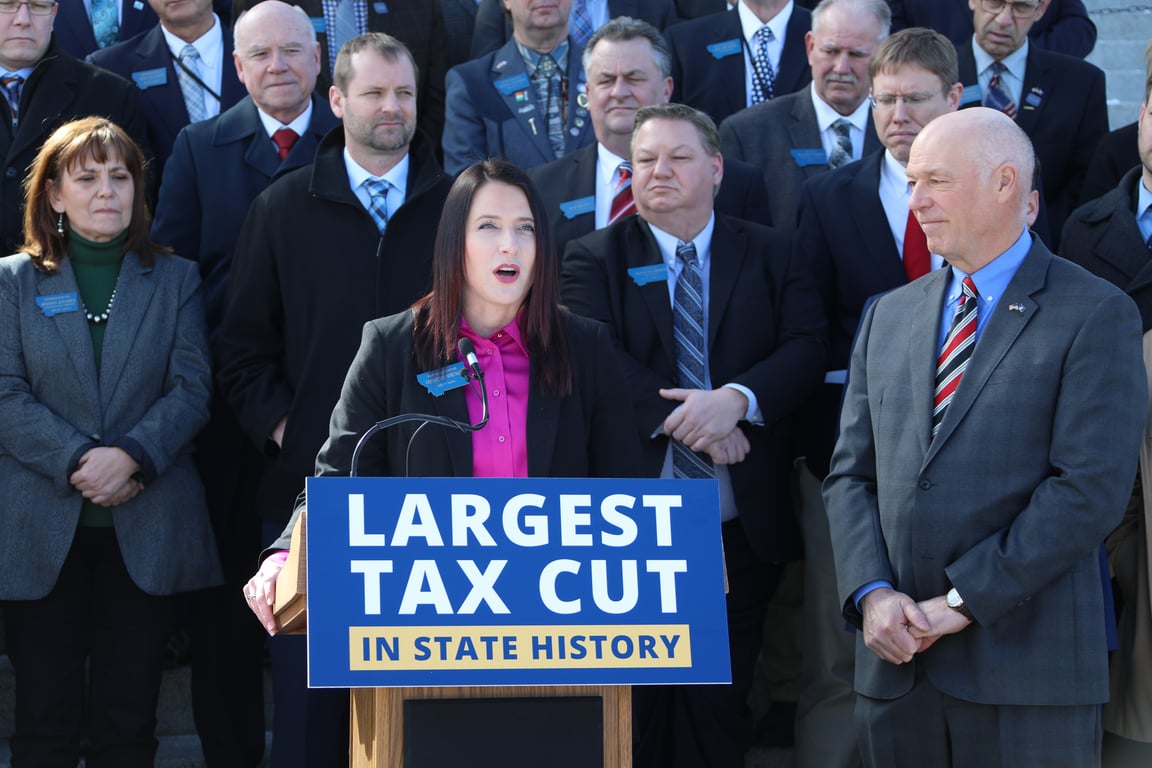 Courtenay Sprunger with supporters