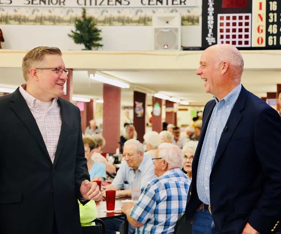 George Nikolakakos with supporters