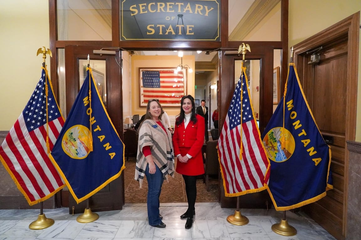 Jennifer Carlson with supporters