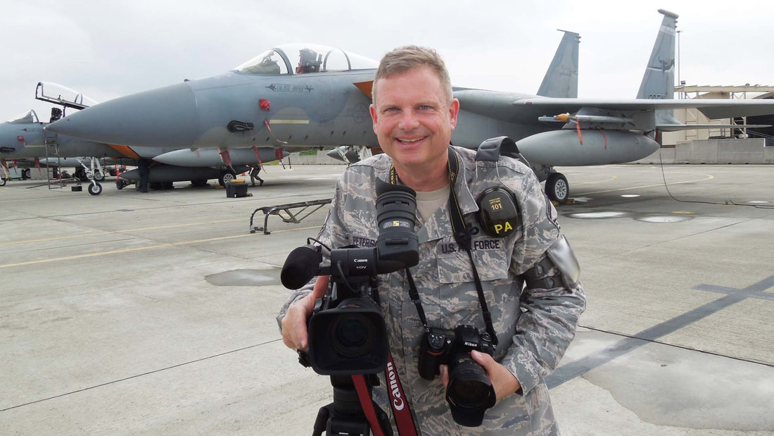 Eric Peterson with supporters