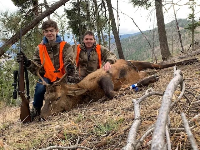 Wayne Rusk with supporters