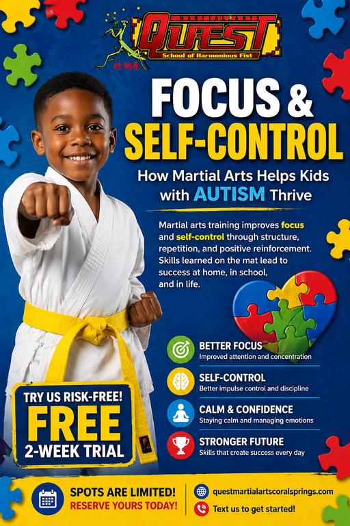 How Martial Arts Helps Children with Autism Improve Focus & Self-Control